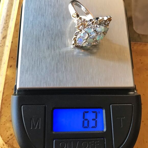 Natural Ethiopian Opal Sterling Silver Ring - Picture 8 of 8